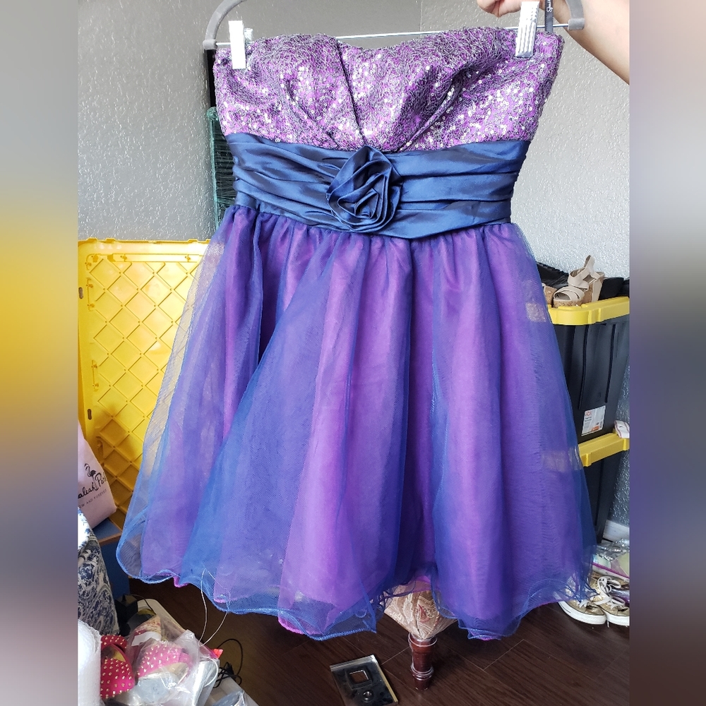 Speckless strapless dress
